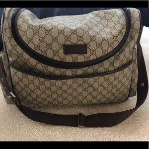 Authentic Gucci canvas diaper bag
